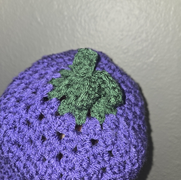 Cottage Core Grape Crochet Bucket Hat - Picture 5 of 12